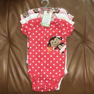 HOST PICK!!!! NWT Just one you made by Carter’s onesie set of 3 size 6 months